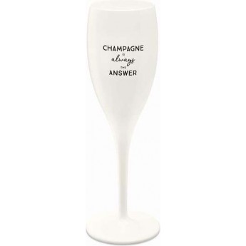 Kieliszek do szampana Cheers z napisem Champagne Is Always the Answer Koziol