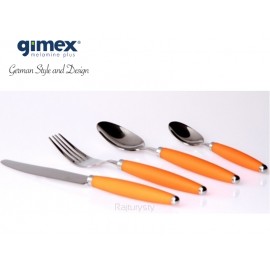 Zestaw sztućców pomarańczowych 16 elementów - Gimex